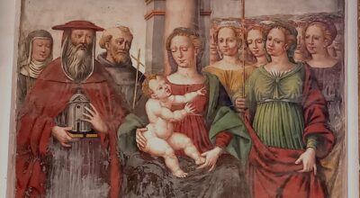 CONCORSO ART BONUS 2024 affresco Madonna e Santi, chiesa di Santa Chiara di Urbania votazioni fino alle ore 12:00 del 1 marzo 2024