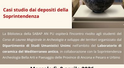 “Contraffazione e traffico illecito di reperti archeologici”: il nuovo laboratorio alla Biblioteca SABAP AN PU